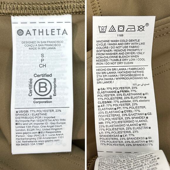 Athleta Interval Stash High Rise Capri Leggings Sz S New $99 Clay Brown 21” Ins - Picture 7 of 8